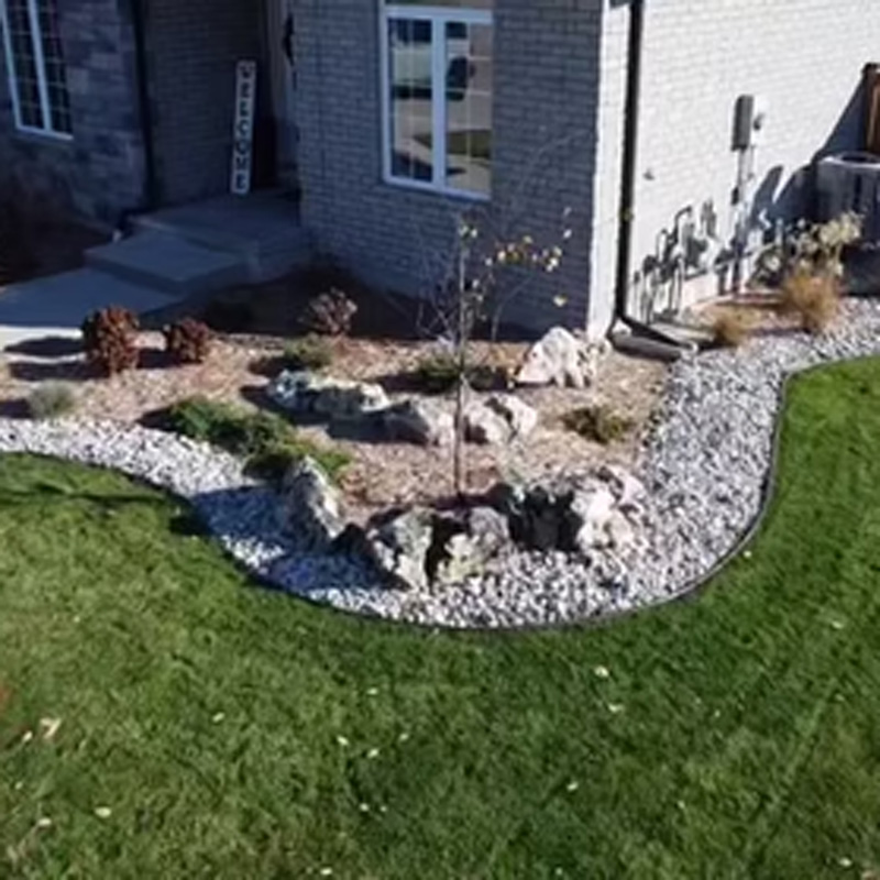 new landscaping around a house