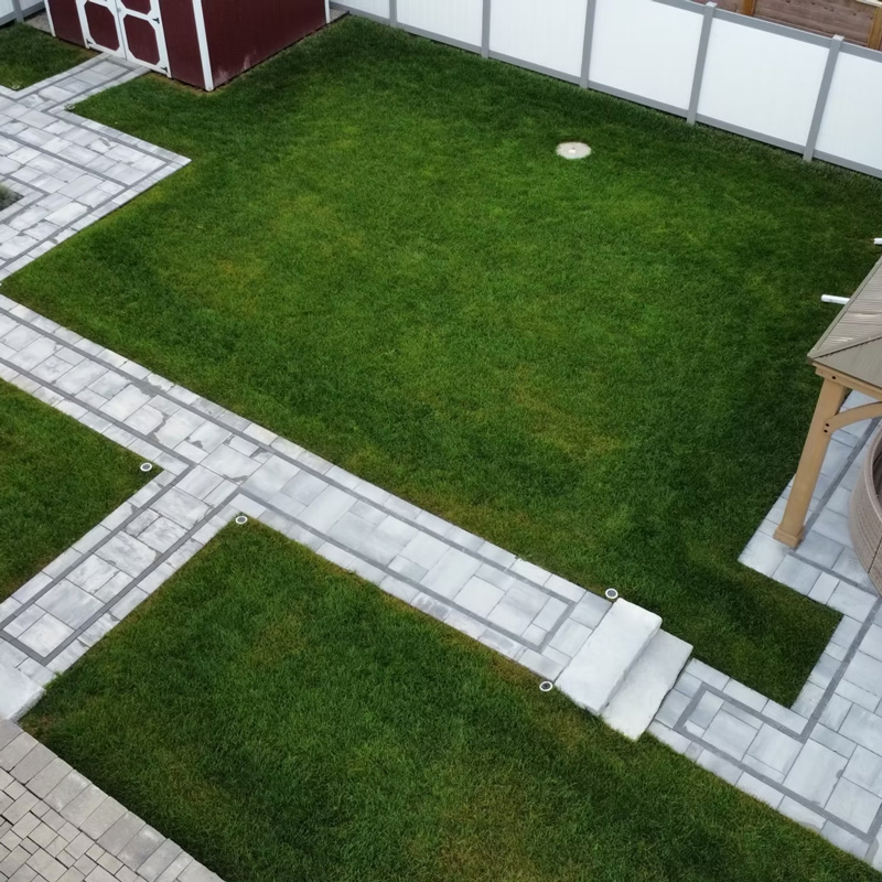 new landscaping and lawn